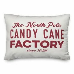 Wholesale ๐ Designs Direct The North Pole ๐ฌ Candy Cane Factory 14x20 Throw Pillow ๐งจ