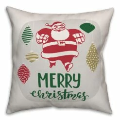 Brand new ✔️ Designs Direct Vintage Merry 🎅 Christmas 18x18 Throw Pillow 🌟