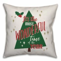 Outlet 👍 Designs Direct It's The Most Wonderful Time Of The Year 18x18 Throw Pillow 😍