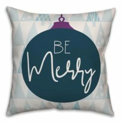 Outlet ❤️ Designs Direct Be Merry Ornament 18x18 Throw Pillow 🔔