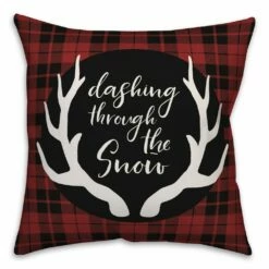 Coupon 👍 Designs Direct Dashing Through The Snow 18x18 Throw Pillow 🤩