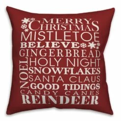 Best Sale ❤️ Designs Direct 🎄 Christmas Sentiments & Greetings 18x18 Throw Pillow 😉