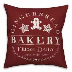 Best Pirce ❤️ Designs Direct Gingerbread Bakery 18x18 Throw Pillow 🛒