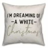 New ⭐ Designs Direct I'm Dreaming of a White 🔔 Christmas 18x18 Throw Pillow ⭐