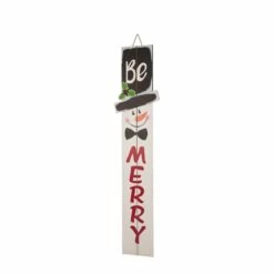 Discount ๐ Glitzhome® 42" Be Merry Wooden Snowman Porch Sign ๐งจ