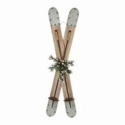 Top 10 🎁 Glitzhome® 35" 🎁 Christmas Galvanized Wood Ski Décor ✨