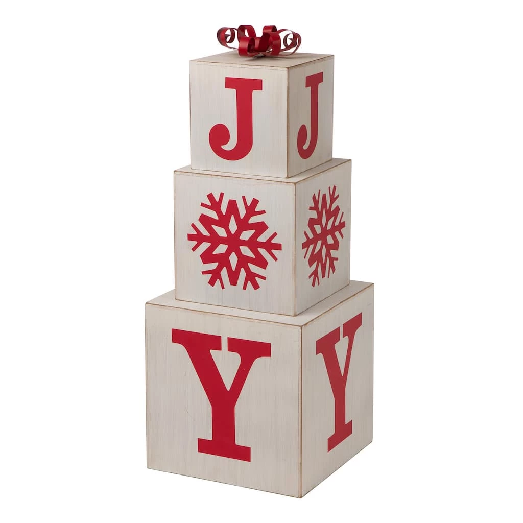 Discount βοΈ Glitzhome® 32" Wooden Block JOY Porch Décor π§¨