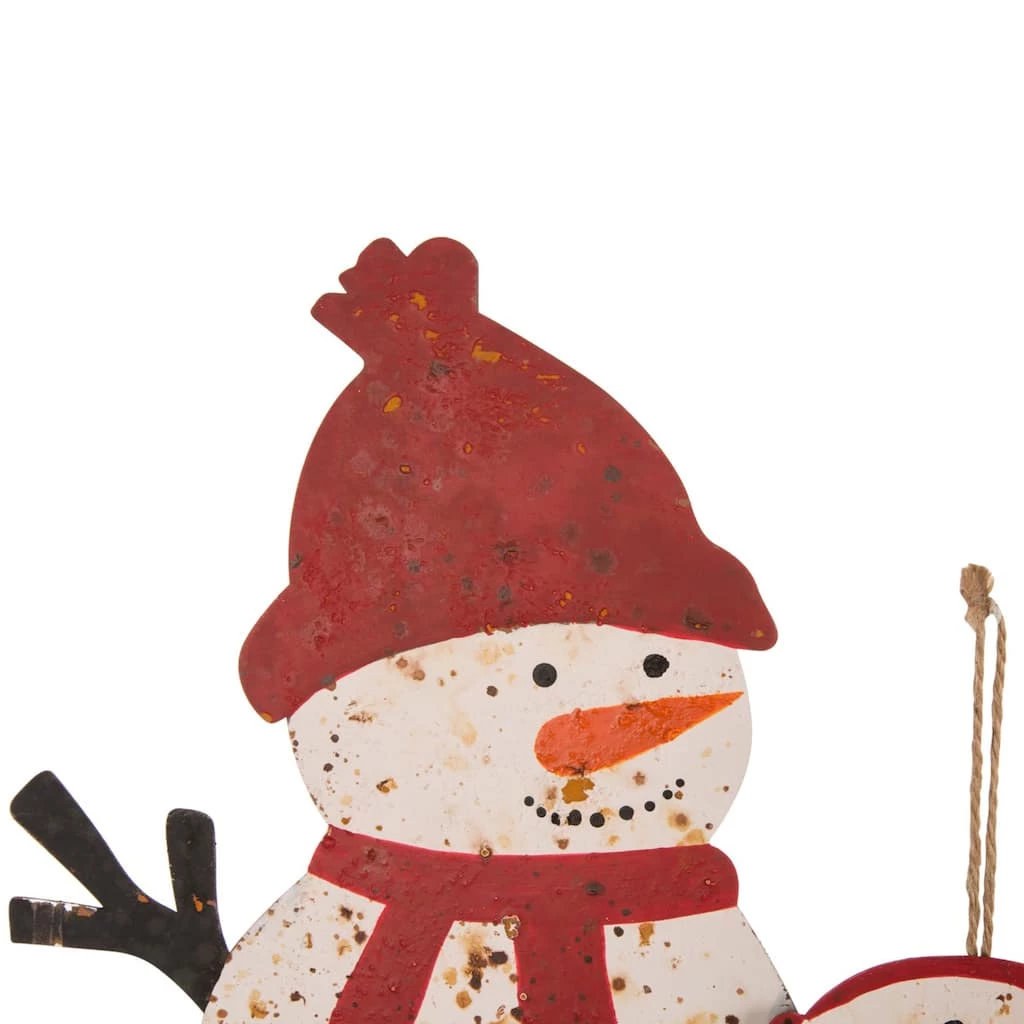 Brand new β Glitzhome® 30" Rusty Metal Snowman Family Yard Stake π - Image 4