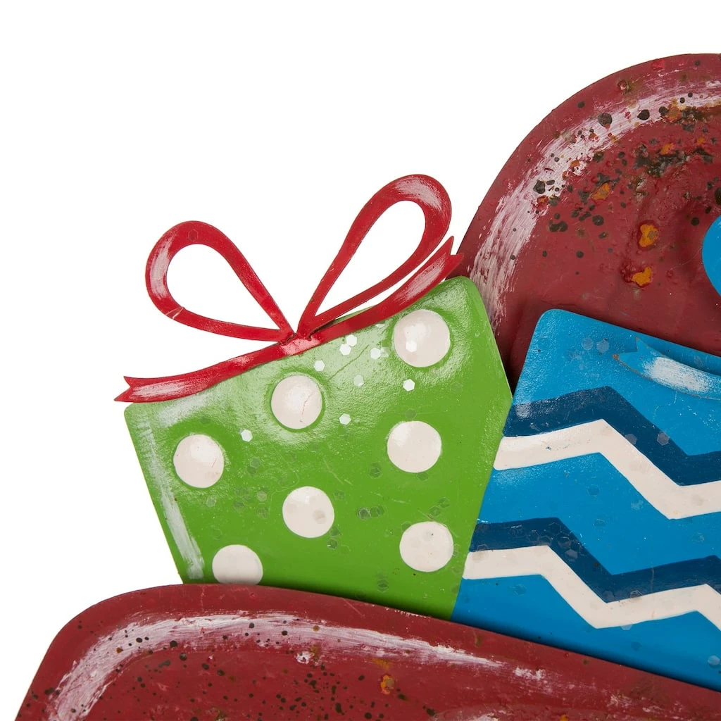 Best Sale π₯° Glitzhome® 32" β Christmas Rusty Metal Truck Yard Stake π - Image 4