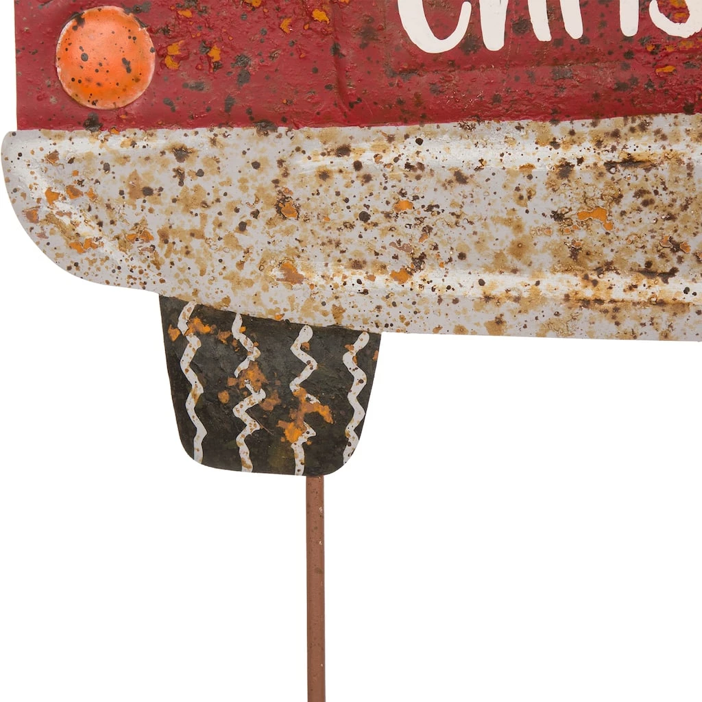 Best Sale π₯° Glitzhome® 32" β Christmas Rusty Metal Truck Yard Stake π - Image 8
