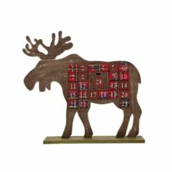 Promo π₯ Glitzhome® 24" Wooden Reindeer Countdown β€οΈ