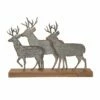 Deals 💯 Glitzhome® 13" Galvanized Metal & Wood Reindeer Tabletop Décor ⭐