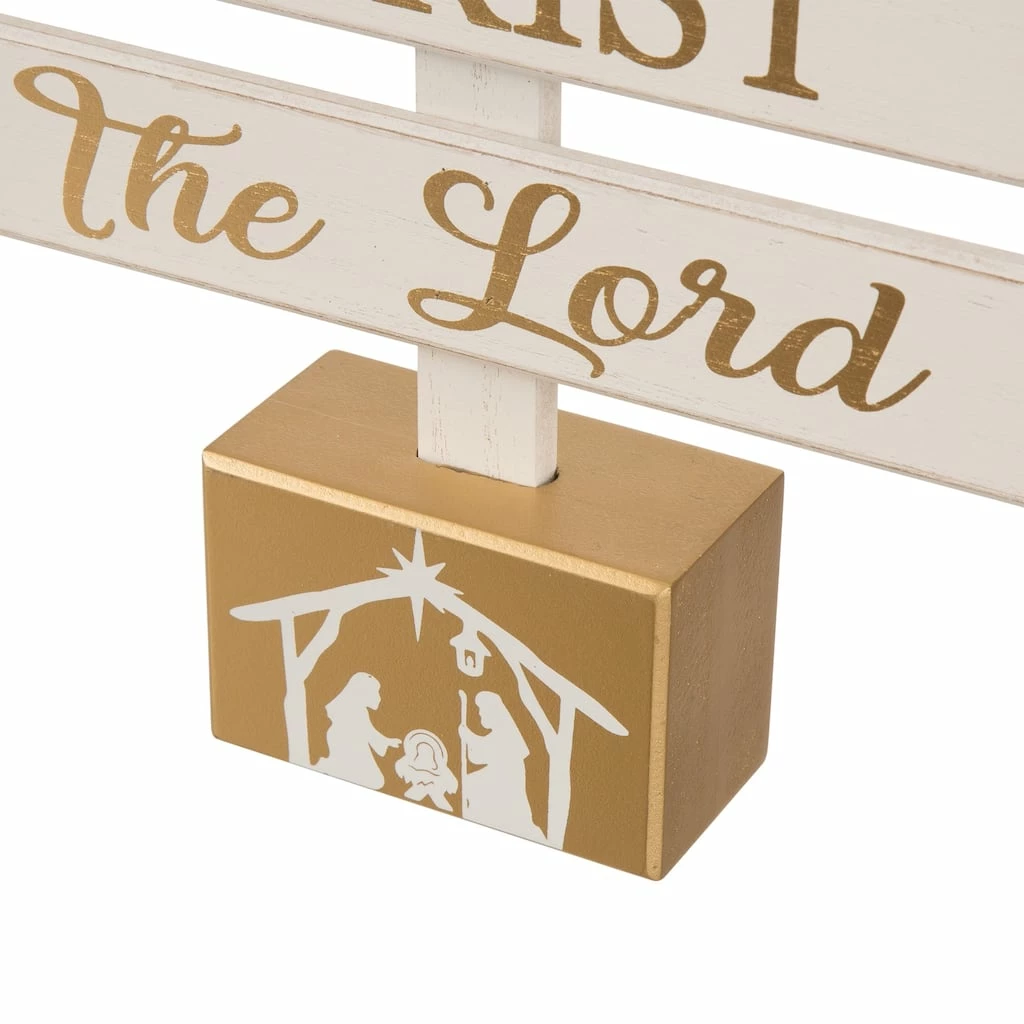 New ๐ Glitzhome® 18" Wooden Nativity Tree Tabletop Décor ๐ - Image 6