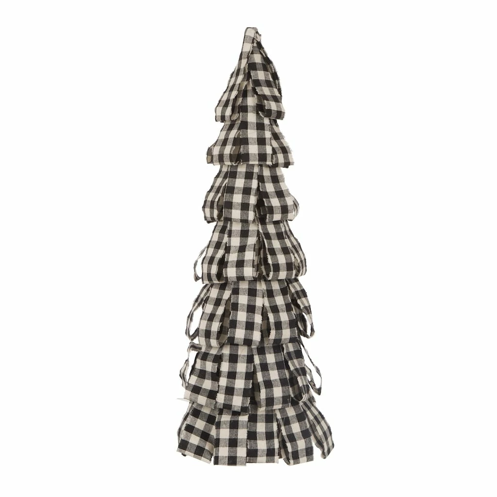 Brand new β Glitzhome® 17" Black & White Plaid Fabric Tabletop Tree π