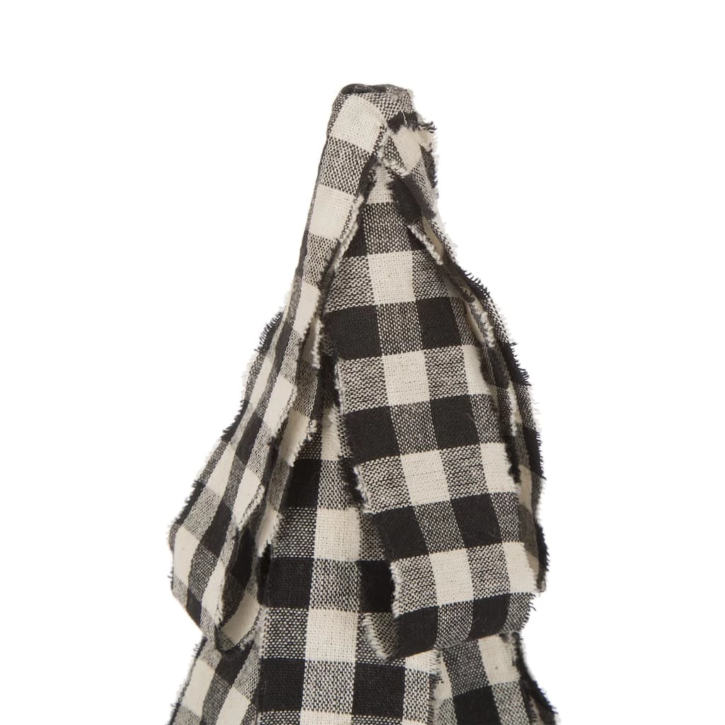 Brand new β Glitzhome® 17" Black & White Plaid Fabric Tabletop Tree π - Image 4
