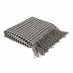 Wholesale โ๏ธ Glitzhome® Black & White Houndstooth Throw Blanket ๐ฅฐ