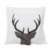 New 🥰 White & Brown Reindeer Throw Pillow Cover by Northlight 🤩