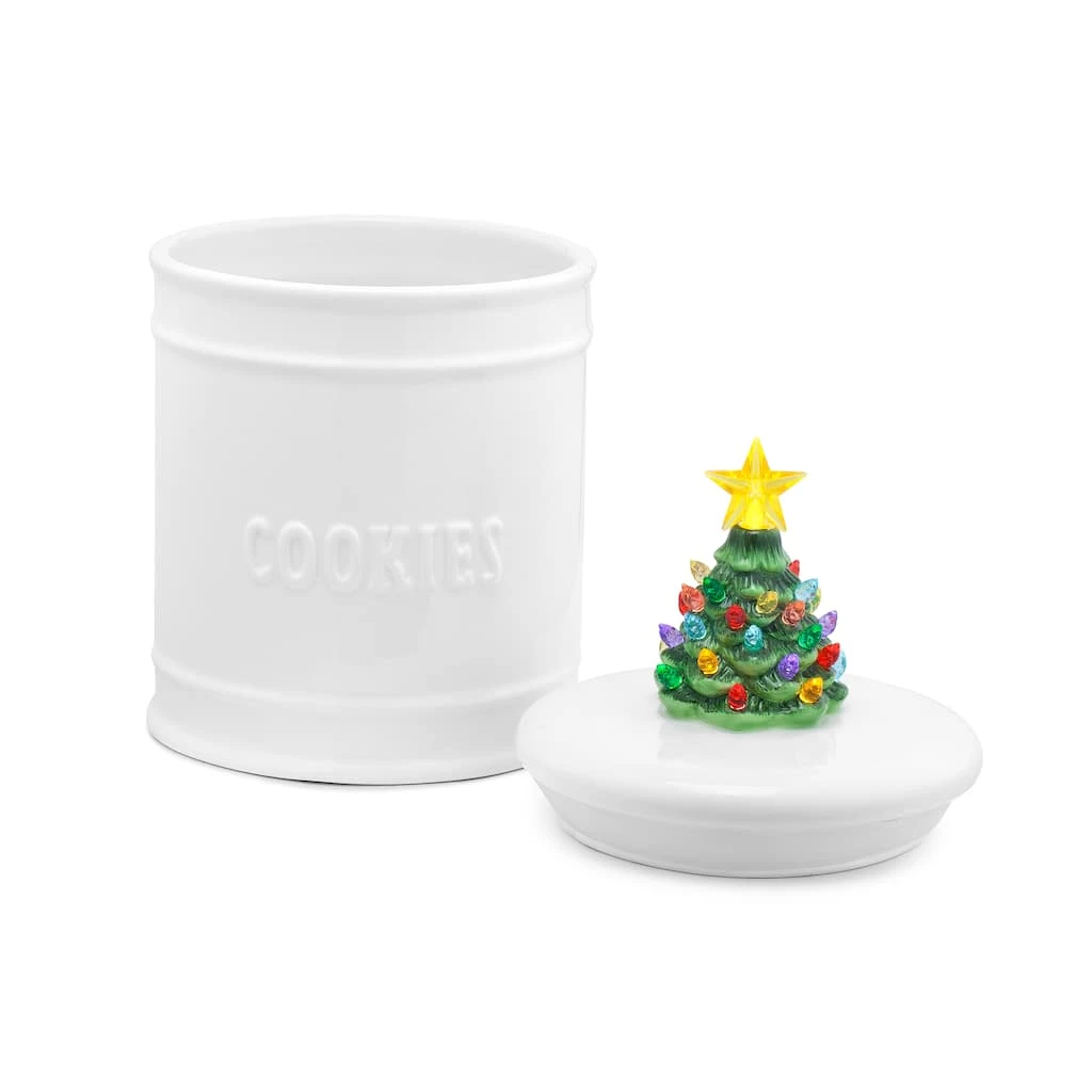 Hot Sale 🔥 White Lit Nostalgic Tree Cookie Jar by Mr. 🔔 Christmas 🌟 - Image 2