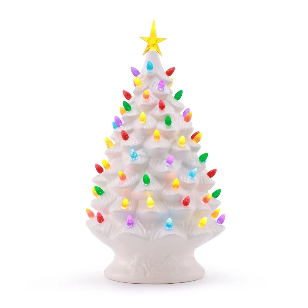 Budget 😉 24" White Lit Nostalgic 🔔 Christmas Tree by Mr. 🔔 Christmas 😉