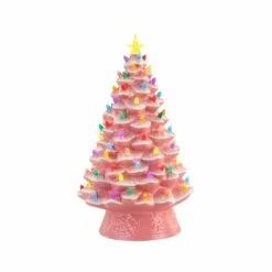 Outlet 😍 18" Pink Lit Nostalgic 🔔 Christmas Tree by Mr. 🔔 Christmas 😀