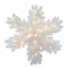 Cheap 🎉 32" Pre-Lit White Iridescent Tinsel Snowflake, Warm White LED Lights by National Tree Company 🎉