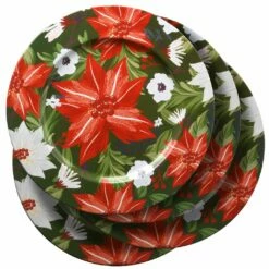Cheapest โ๏ธ 13" Red, White & Green Flowers Holiday Chargers 4 Pack by National Tree Company ๐