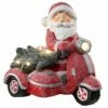 Best Sale 🔔 14" LED Santa on Scooter by National Tree Company 💯