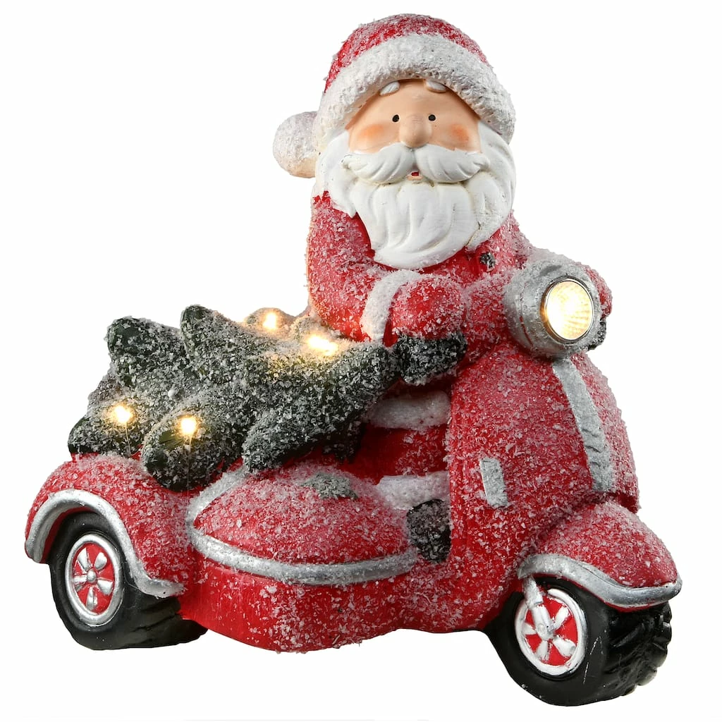 Best Sale ๐ 14" LED Santa on Scooter by National Tree Company ๐ฏ