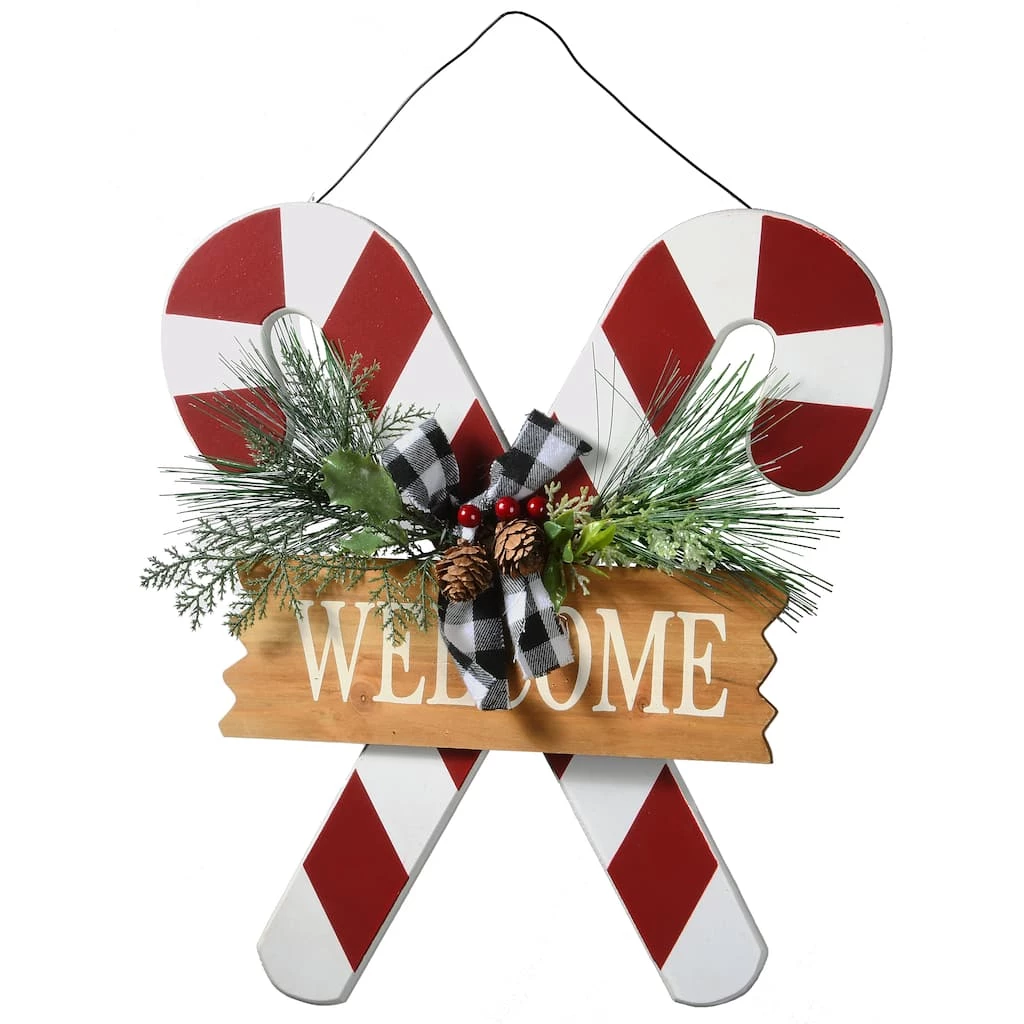 Brand new π 16" π¬ Candy Cane Holiday Wall Sign by National Tree Company π§¨