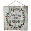 Coupon 🌟 13" Merry & Bright 🎅 Christmas Holiday Wall Sign by National Tree Company 😀
