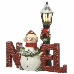 Outlet 😍 12" LED Snowman & Lamppost Decoration by National Tree Company 😀