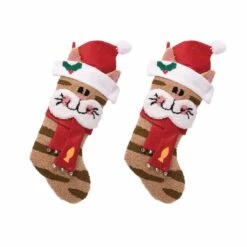 Outlet 💯 Glitzhome® 22" Cat ❄ Christmas Stockings, 2ct. 👍