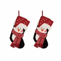Hot Sale ❤️ Glitzhome® 19" Penguin 🎅 Christmas Stockings, 2ct. ✨