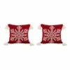 Best reviews of ✨ Glitzhome® Knitted Snowflake Red Pillow Covers, 2ct. 🌟
