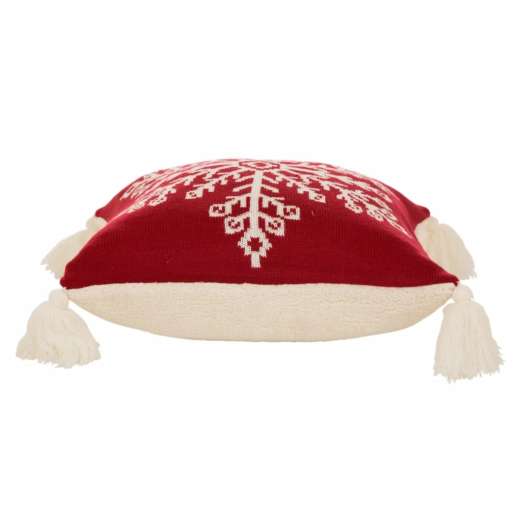 Best reviews of โจ Glitzhome® Knitted Snowflake Red Pillow Covers, 2ct. ๐ - Image 5