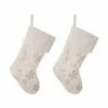 Best deal 🛒 Glitzhome® 21" White Plush with Snowflake ❄ Christmas Stocking, 2ct. ⭐