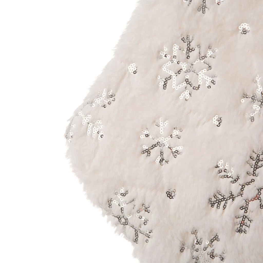 Best deal ๐ Glitzhome® 21" White Plush with Snowflake โ Christmas Stocking, 2ct. โญ - Image 7