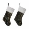 Budget 👍 Glitzhome® 21" Navy Blue Sequin 🎅 Christmas Stocking, 2ct. ✨