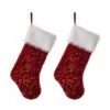 Coupon ⭐ Glitzhome® 21" Red Sequin 🎅 Christmas Stocking, 2ct. ✨