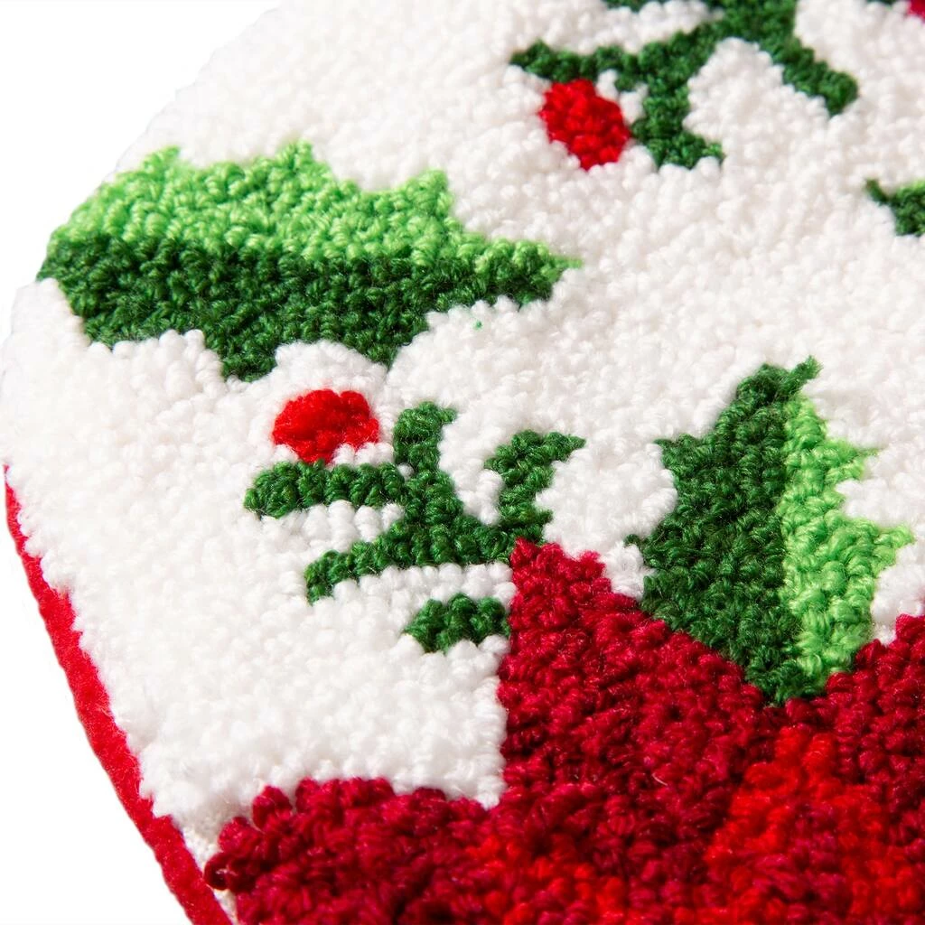 Budget ๐คฉ Glitzhome® 21" Poinsettia Hooked Stocking ๐ - Image 6