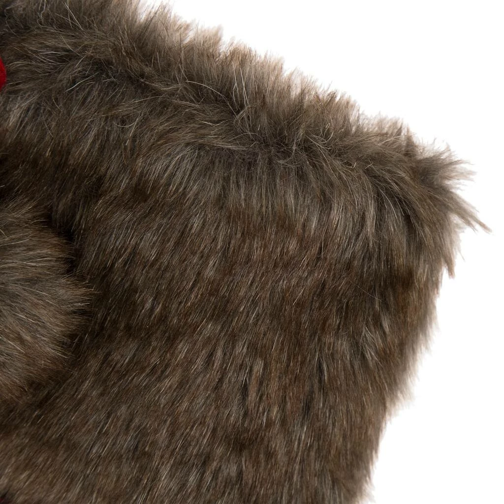 Top 10 β¨ Glitzhome® 21" Fur Black & Red Buffalo Plaid Stocking π - Image 5