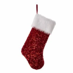 Top 10 🌟 Glitzhome® 21" Red Sequin 🎄 Christmas Stocking 🛒