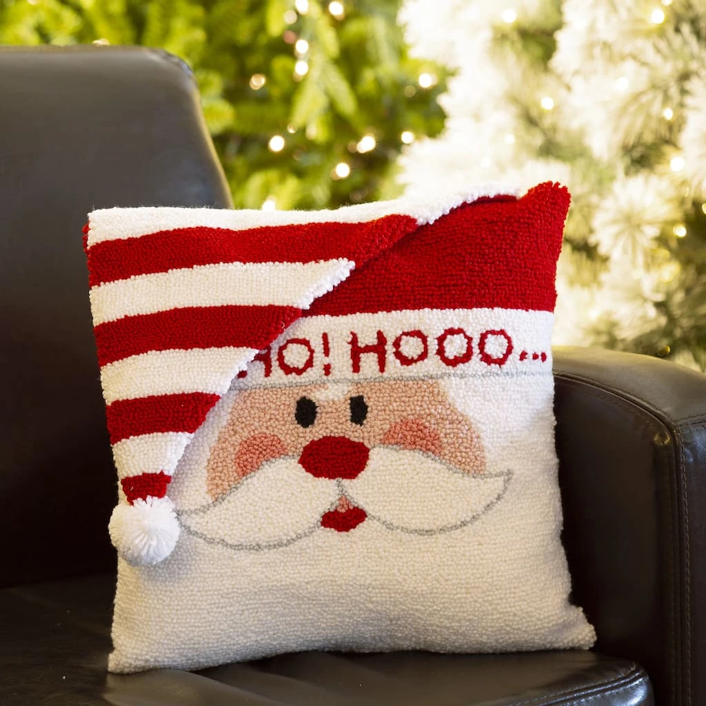 Best reviews of ๐ Glitzhome® 14" Hooked 3D Santa Pillow โจ - Image 2