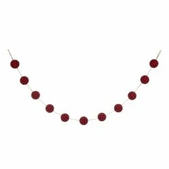 Best reviews of ⌛ Glitzhome® 6.5ft. Red & Black Plaid Fabric Ball Garland ❤️