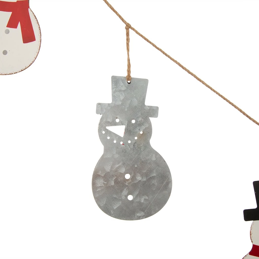 Deals ⌛ Glitzhome® 6ft. Metal 🎄 Christmas Snowman Garland ⌛ - Image 5