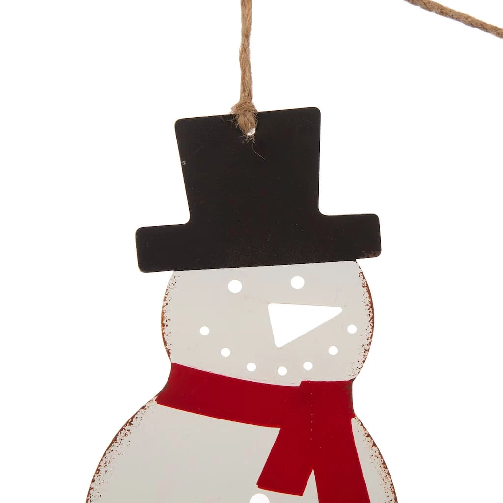 Deals ⌛ Glitzhome® 6ft. Metal 🎄 Christmas Snowman Garland ⌛ - Image 6