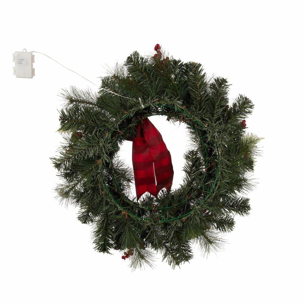 Deals โค๏ธ Glitzhome® White Window Frame with LED Wreath ๐ - Image 5