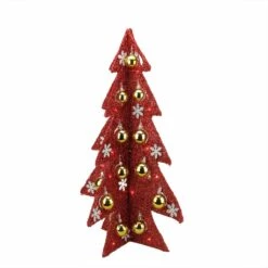 Brand new 🔥 2.25ft. Pre-Lit Red Slim Tinsel 🎄 Christmas Tree with LED Lights by Northlight ⭐