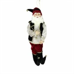 Flash Sale 🔥 22" Black & Red Poseable Whimsical Elf 🎁 Christmas Figurine by Northlight 😀