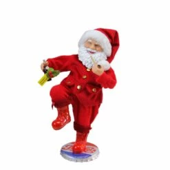 Cheapest ⌛ 12" Red & White Santa Claus Standing on Pepsi-Cola Bottle Cap ❄ Christmas Figurine by Northlight 🔔